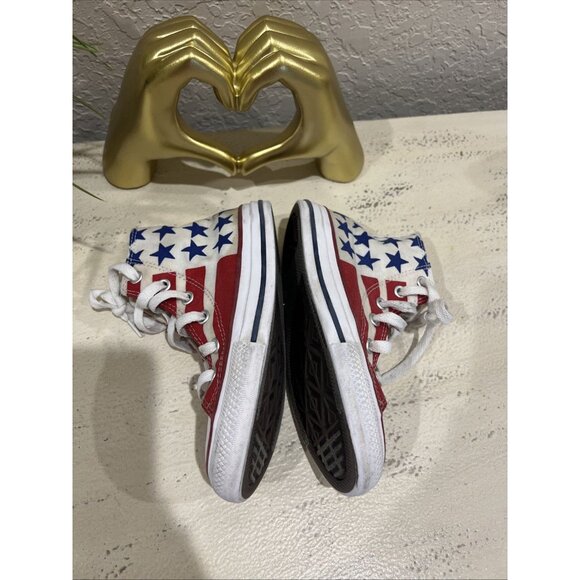 Converse Chuck Taylor All Star "Stars & Stripes" Flag Youth Sneakers Sz 12.5 - Picture 4 of 5